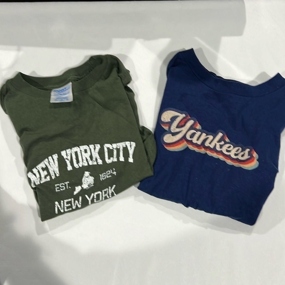 TWO Port & Company short sleeve t-shirts. Size 4T.